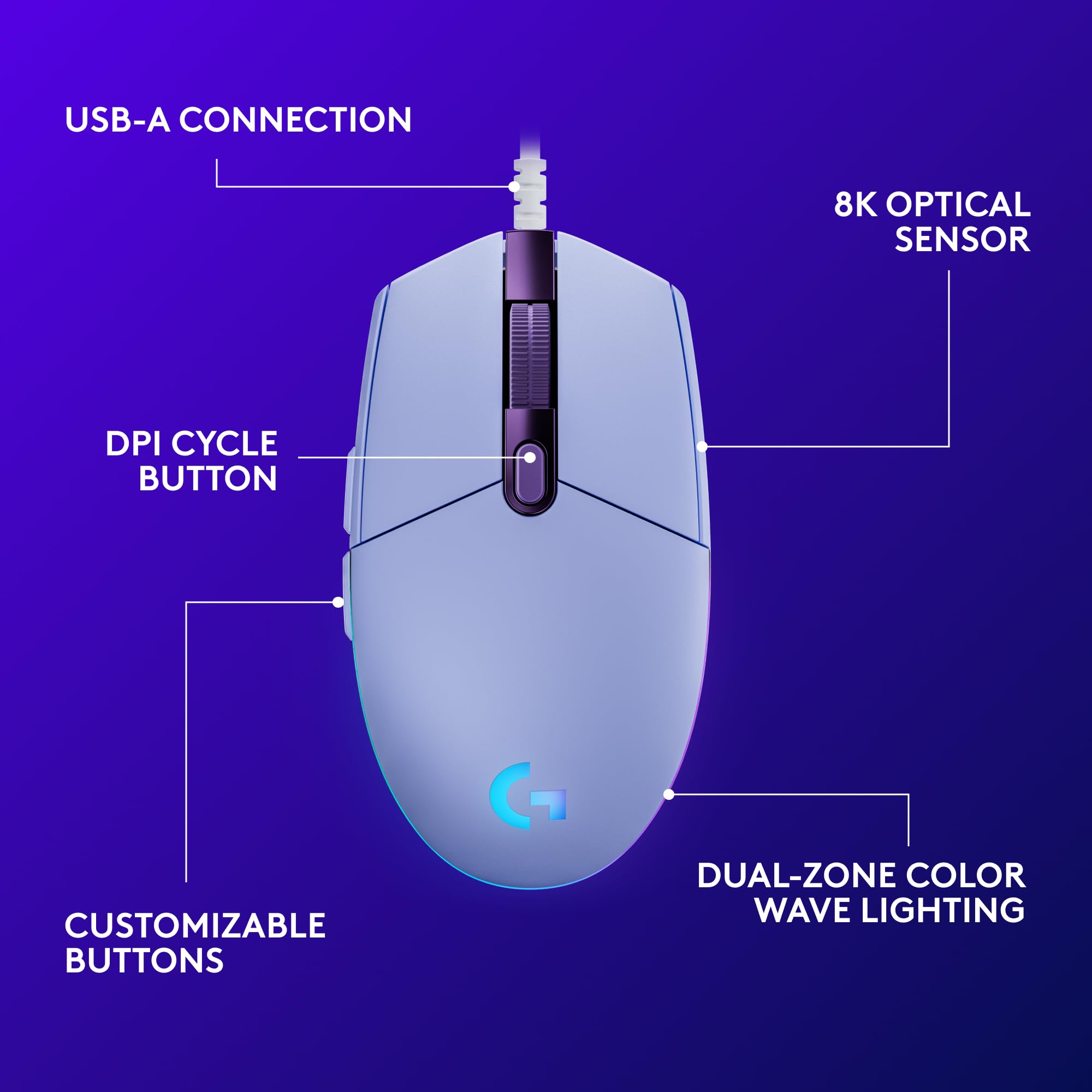 Logitech Gaming Mouse G203 LIGHTSYNC