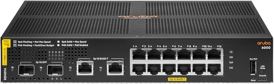 HPE Aruba 6000 12G Class4 